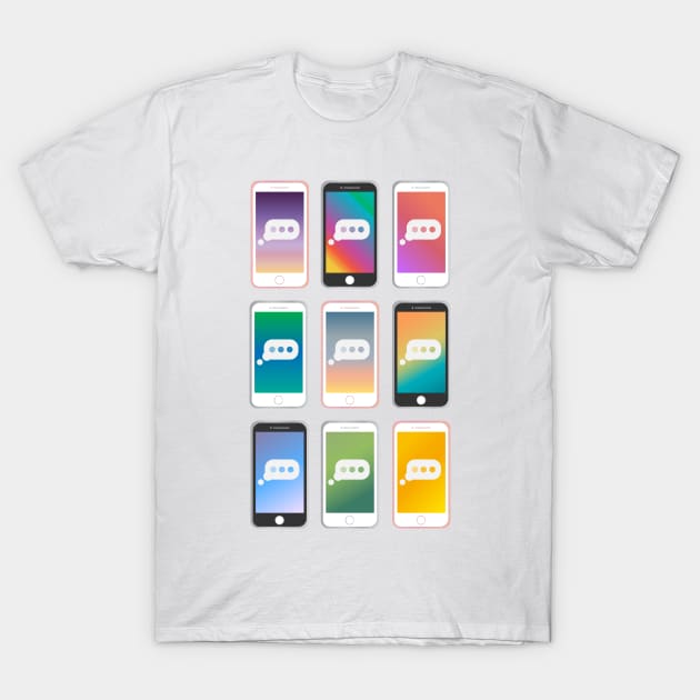 Phone pattern T-Shirt by FlashmanBiscuit